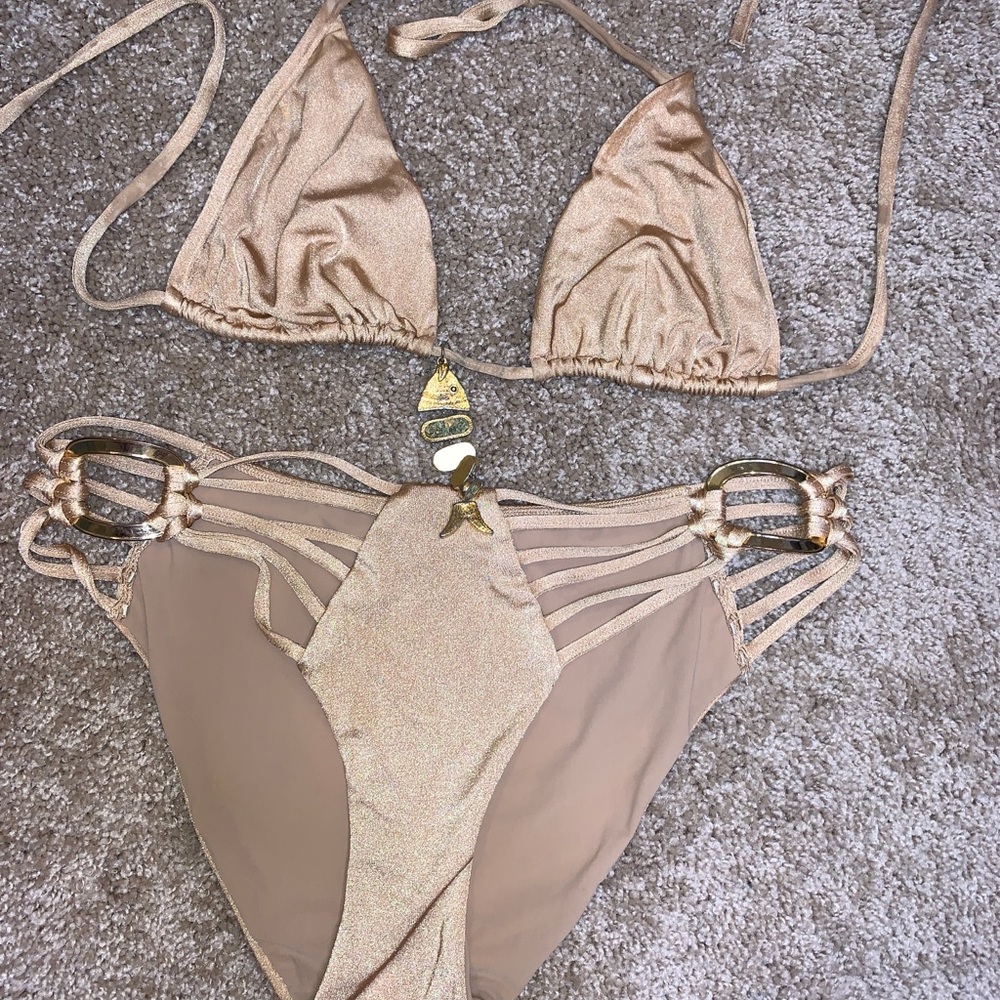 Gold shimmer bikini